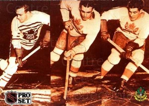 1991-92 Pro Set #338 Charlie Conacher, Harvey Jackson, Joe Primeau - Picture 1 of 1