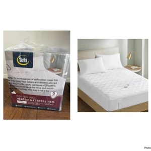 Brand New Serta Cotton Rich Heated Mattress Pad, King size - Picture 1 of 6