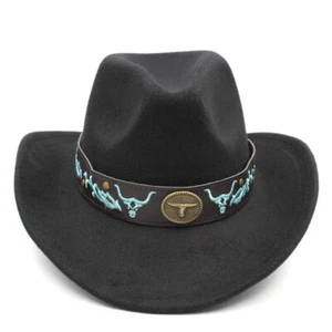 Cowboy Hat with Wide Belt for Kids Western Theme Halloween Costume Accessory - Picture 1 of 61