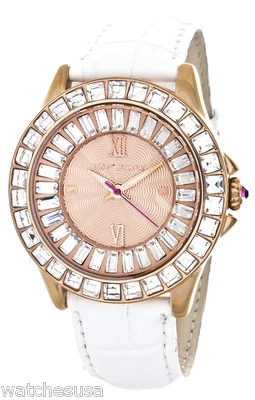 Reloj Betsey Johnson para mujer analógico con correa de cuero BJ00004-07 Foto 1 de 2
