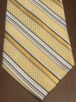 Corbata de cuello Roberto Lorenzo Colletion gris dorado 100 % microfibra para hombre” Foto 1 de 4