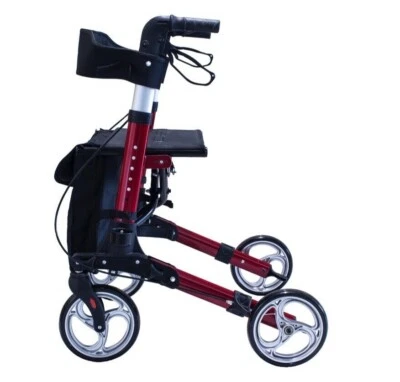 Premium Reise Rollator Set Antar Leichtgewicht 3-fa. faltbar Rückengurt*ANGEBOT*
