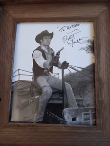 Foto enmarcada autografiada por Robert Fuller Stage Coach de 8" X 10" Jess Harper Laramie - Imagen 1 de 7