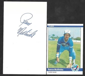 Rance Mulliniks ( Debut 1977 ) LAA KC TOR SIGNED AUTOGRAPH AUTO 3x5 INDEX COA - Picture 1 of 1