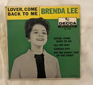 1963 BRENDA LEE Rock’n Roll 45 RPM Record EP - Lover Come Back To Me - Picture 1 of 4