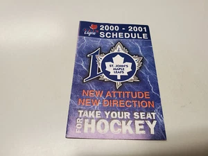 JS15 St. John's Maple Leafs 2000/01 Minor Hockey Pocket Schedule - Molson - Picture 1 of 2