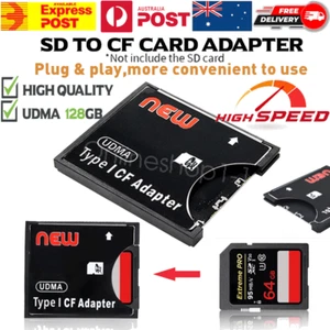 SD to CF Adapter SDHC SDXC Compact Flash Type 1 Memory Card Reader up UDMA 128gb - Picture 1 of 12
