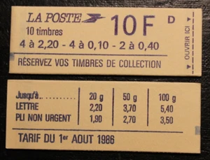 Carnet 1501 de 10 Timbres-Poste Liberté de Delacroix 10F - 1986 - Neuf** - Picture 1 of 1