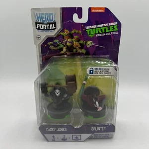TMNT, Casey Jones and Splinter, Figurines, Nickelodeon, Hero Portal. IOP - Picture 1 of 4