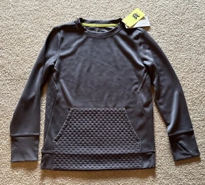 All In Motion - Boys Performance Crewneck Sweatshirt - Dark Grey - Picture 1 of 4