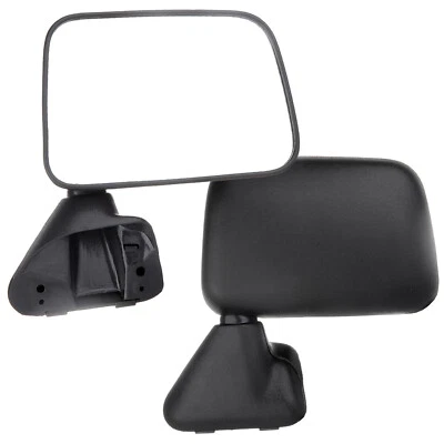 LH+RH Pair Manual Side View Mirrors For 1987-1989 Toyota Pickup 4Runner w/Vent - Image 1 of 4