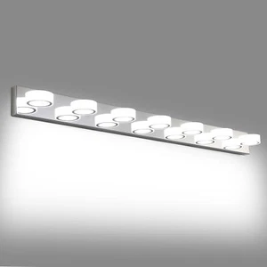 7 Lights 52'' LED Silver Modern Vanity Light Bathroom Mirror Wall Lamp Fixture - Picture 1 of 10