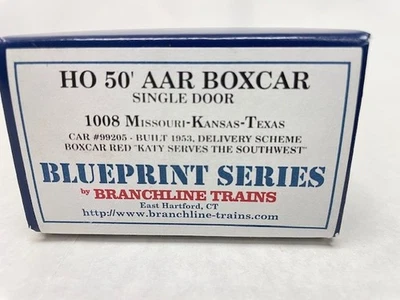 Brancline Blueprint 1008 HO Kit 50' AAR Single Door Boxcar MKT #99205 - Image 1 of 3