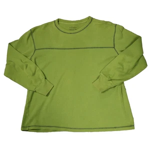 Arizona Vintage Fit 100% Cotton Long Sleeve Tee Shirt FLAWS Green L - Picture 1 of 23