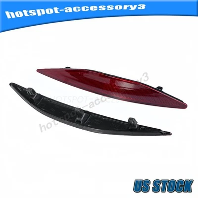 NEW Dark Red Lens Rear Bumper Reflector Lenses Fit For Volkswagen Golf 2017-2015 Foto 1 de 4