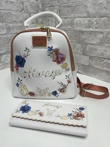 Loungefly Harry Potter Always Floral Mini Rucksack & Geldbörse Set Tasche Reise 2 Teile - Bild 1 von 16