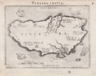 Terceira island Azores Portugal Insel map Karte Ortelius engraving grabado 1588