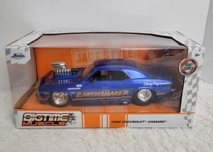 JADA BIG TIME MUSCLE 1969 CAMARO RS PRO STREET EARTHSHAKER NHRA 1:24 Blue - Bild 1 von 8