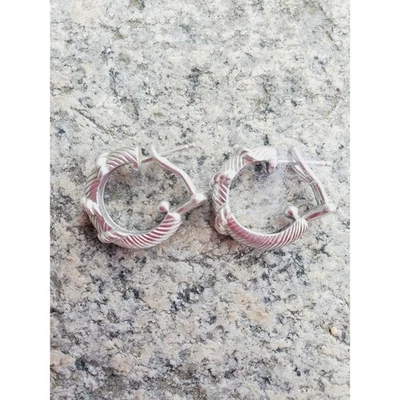 Pendientes de aro Judith Ripka de plata de ley 925 firmados con cable Foto 1 de 4