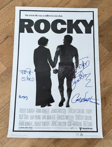 Sylvester Stallone Cast Autographed ROCKY 24x36 Poster ASI Proof READ DESCRPTION - Picture 1 of 6
