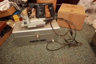 Used Porter Cable Plate Joiner Corded Electric Model 555 w/ Case Made In USA - Image 1 of 4