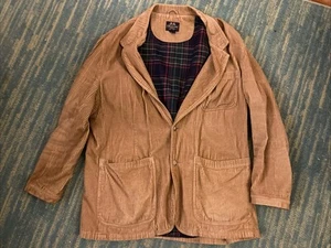 Willis & Geiger Mens Jacket Sz Large Tan Corduroy Blazer - Picture 1 of 12