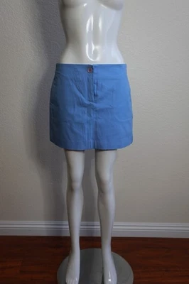 Minifalda Bebe Talla 8 con Bolsillos de Costura Forrada Azul Aciano Algodón Cambray Nueva Foto 1 de 4