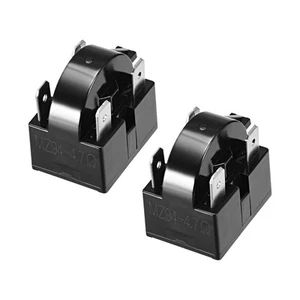 2pz Relè Avviamento Frigorifero 4,7 Ohm 4 Pin per Compressore Nero - Foto 1 di 4