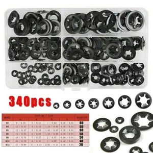 340x arandelas Starlock dientes Starlock empuje arandelas de bloqueo clips de velocidad sujeción - Imagen 1 de 12