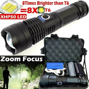 High Power 900000Lumens XHP90 Zoom Flashlight LED Rechargeable Torch Headlamp❤️