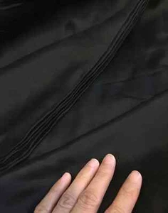 100% Black Pure Mulberry Silk Fabric by Half Yard and by the Yard - Picture 1 of 3