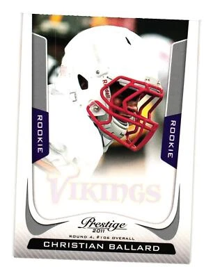 2011 Panini Prestige #218 Christian Ballard Minnesota Vikings - Image 1 of 2