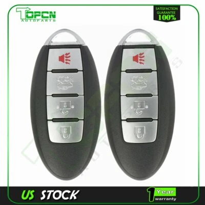 2 Para Nissan Máxima Sentra 2007-2012 Entrada Sin Llave Control Remoto Coche Llavero Foto 1 de 4