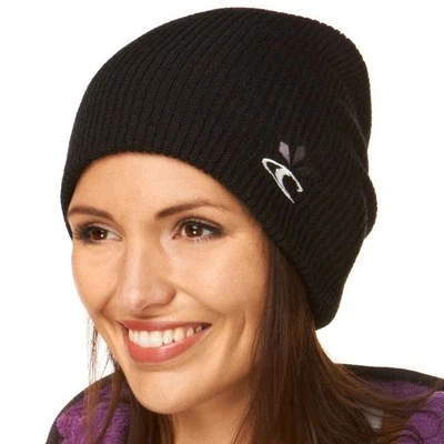Oneill Womens AC Solid Relax Black Beanie Hat BNWT Skiing Boarding Surf Skate l - Image 1 of 4