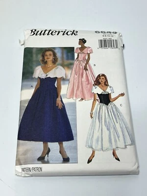 Dress Size 6-12 b6644 UNCUT Vintage Sewing Pattern Formal Prom - Image 1 of 2