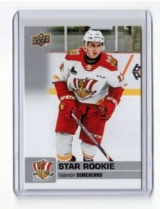 2019-20 UD CHL Hockey Star Rookie Card #393 Valentin Demchenko Rimouski Oceanic 