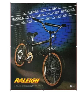 RALEIGH GRIFTER BIKE 80's Retro Metal Sign KITCHEN SHED GARAGE A4 - Picture 1 of 1