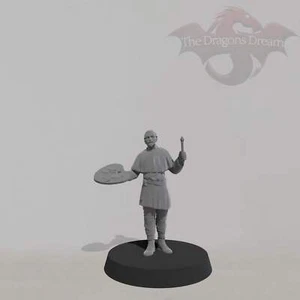 Artist - Villager NPC - 5e, Dungeons and Dragons - Miniature - Picture 1 of 7