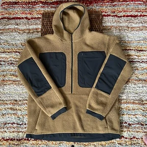 Mountain Hardwear Tech Fleece Sherpa Full Zip Jacket Khaki Grey Men's Size XL - Picture 1 of 3