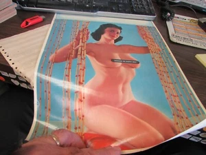 VINTAGE - BAUBLES & BEADS - PIN-UP ARE SAMPLE - 12 X 16.5 INCHES - 1958 - Picture 1 of 5