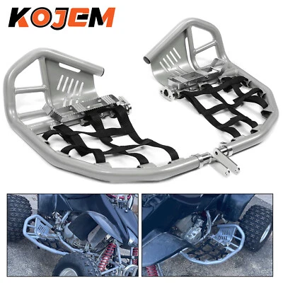KOJEM Nerf Bars Pro Peg Silver Bar Black Nets For Honda Sportrax TRX 400 EX 400X - Image 1 of 4