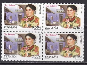 ESPAÑA - 2002 - Edifil 3905 - La Dolores Calatayud - Bloque 4 - MNH - Imagen 1 de 1