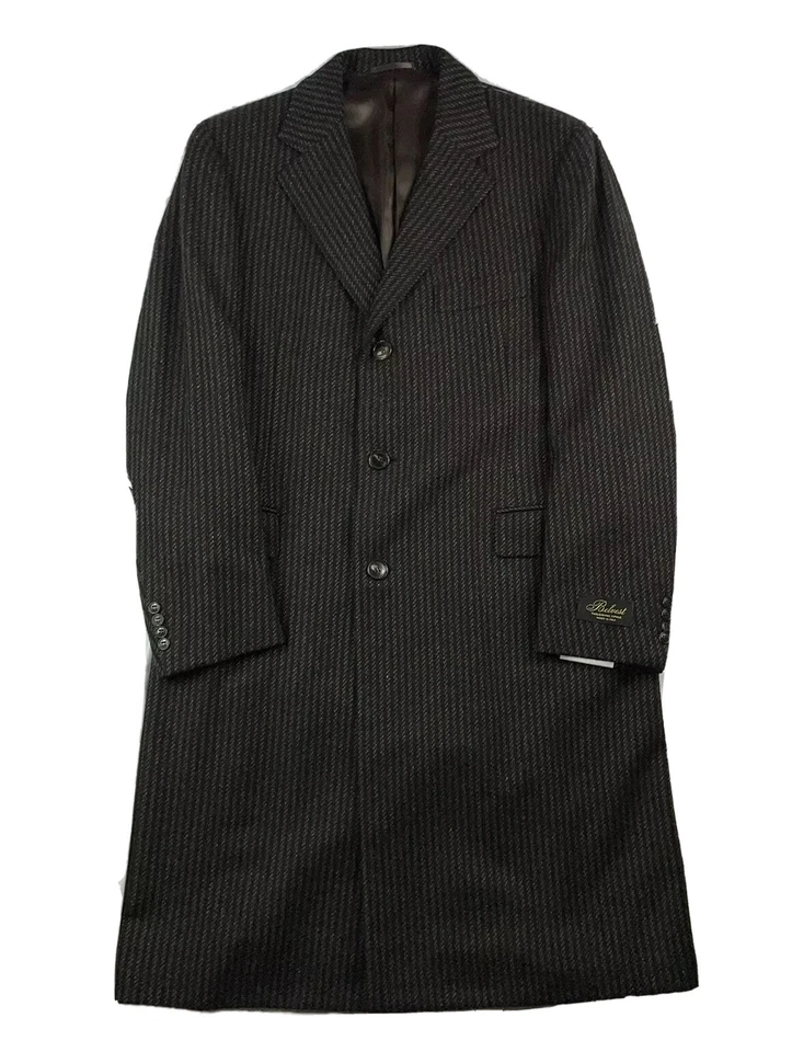 Abrigo Belvest Marrón Negro Patrón Lana Cachemira Camel Talla Hombre 40R Nuevo con Etiquetas Foto 1 de 4