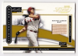 ADAM DUNN 2003 Playoff Piece of Game Gold Bat # POG-1 Reds 04 / 50 NM - MT  