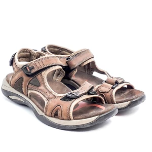 Abeo Huntington Womens Brown Leather And Mesh Sports Sandals Size 9N - Picture 1 of 10
