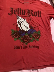 Jelly Roll Men's Large Red Graphic Therapeutic Music For Lost Souls Country - Picture 1 of 9
