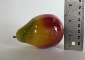 Vintage Italian MCM Hand Carved Marble Stone Alabaster Fruit ~ Pear - Picture 1 of 7