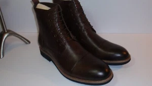 English Laundry Men's Vice EL2579B Brown Leather Cap Toe Dress Boots Size 11 NIB - Picture 1 of 9