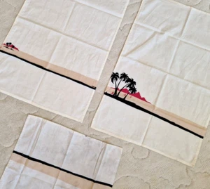 3 Tücher Staubtücher Putztucher Patchwork Stoffe Basteln - Vintage -  70 er J. - Bild 1 von 5