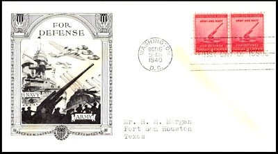 900-54 US Defense Issue FDC. Day Lowry Cachet, addressed with OF - Image 1 of 3
